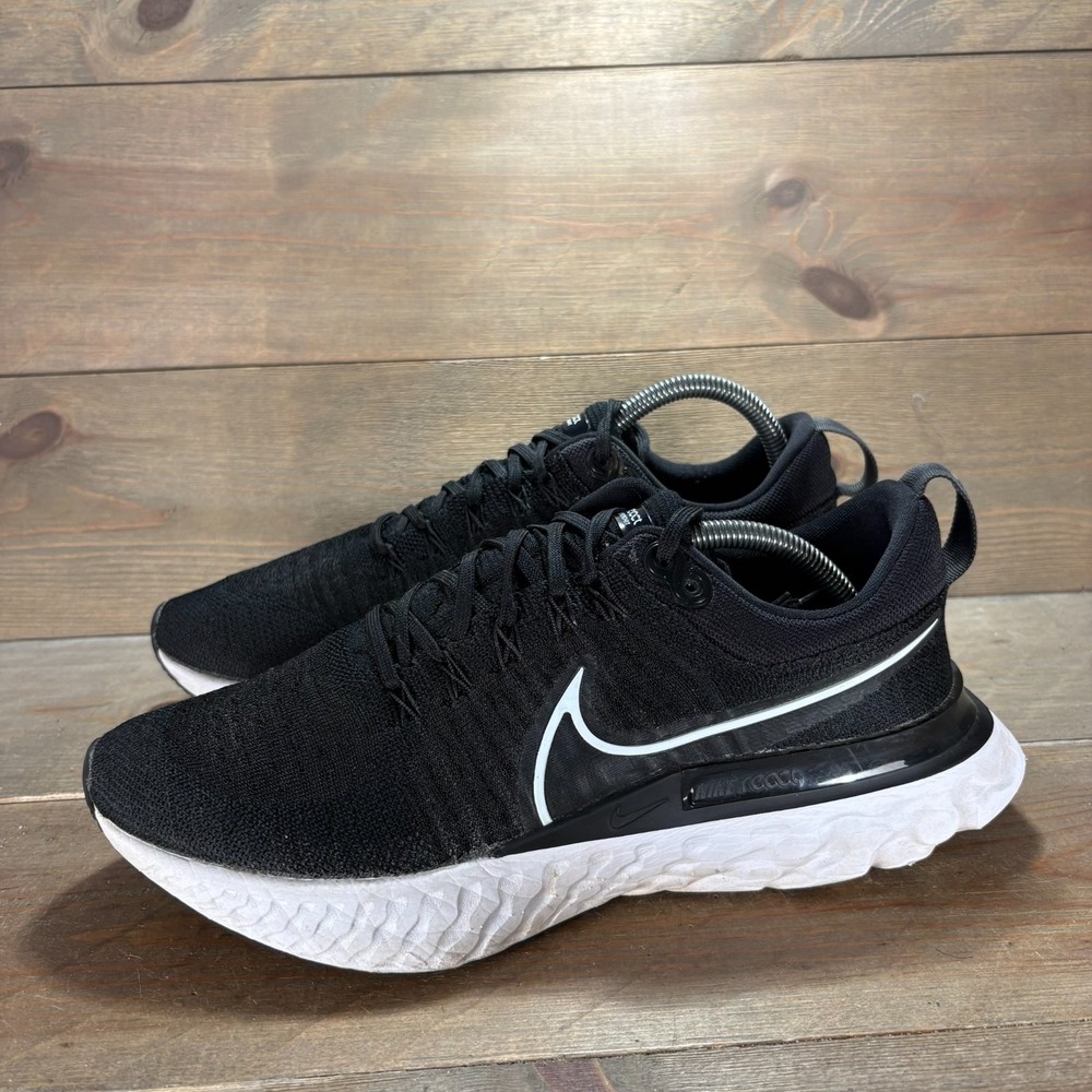 Nike React Infinity Run Flyknit 2 Womens size 10 shoes Black Lace Up sneakers